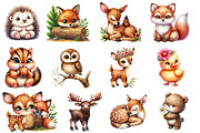 Woodland  Cute Little Animal Clipart, an Illustration by Designworld (Thumbnail 4 of 6)