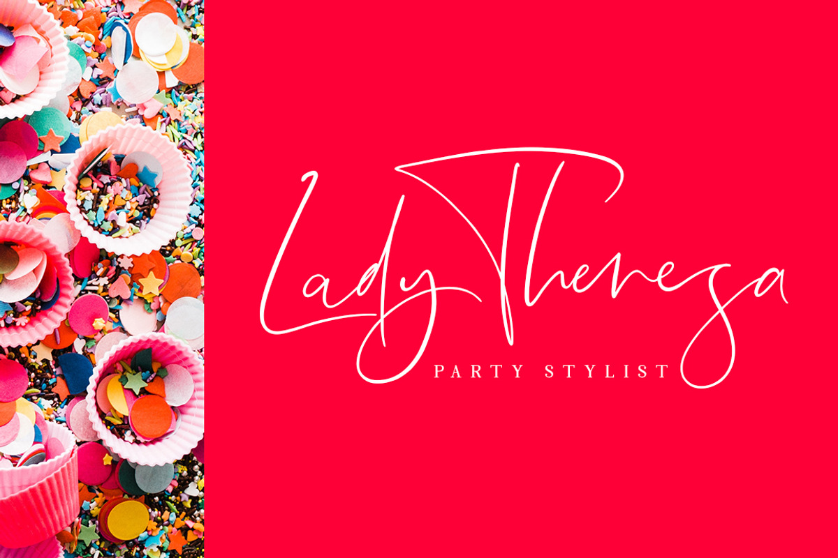 Lightheartedly Signature style font preview 8