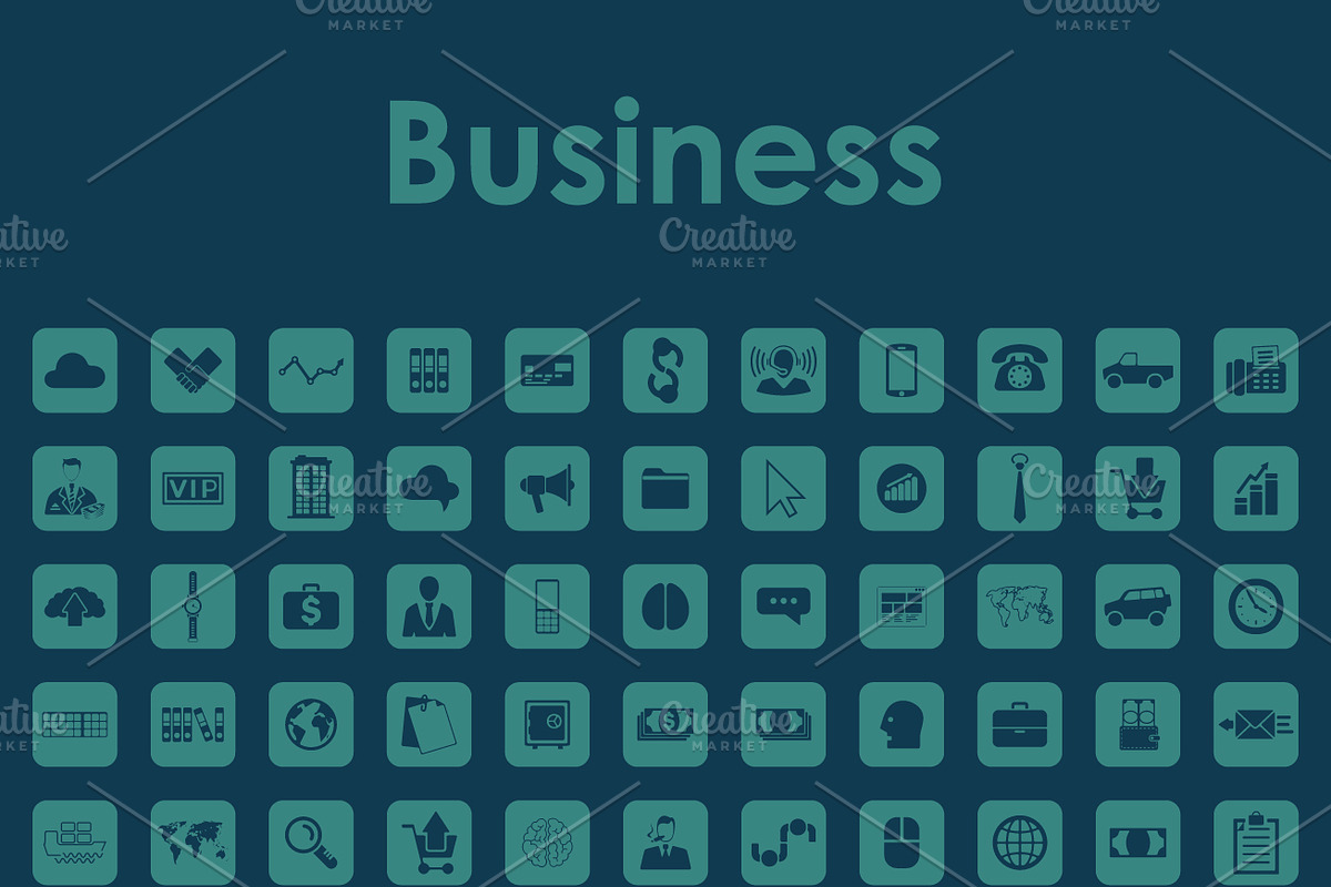 121 BUSINESS simple icons, a Templates & Theme by Palau (Photo 2 of 4)