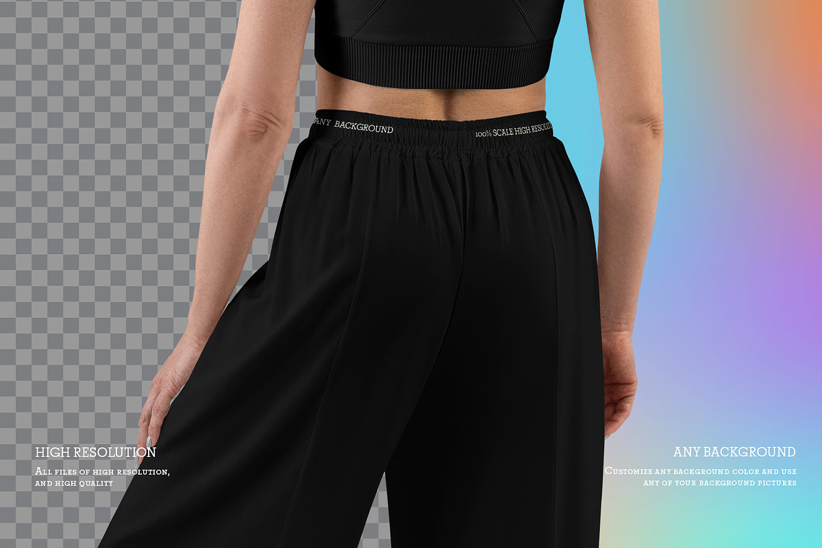 Wide Leg Pants Mockups and Top Yoga, a Bottom Mockup by Grow Design Craft Studio (Photo 6 of 7)