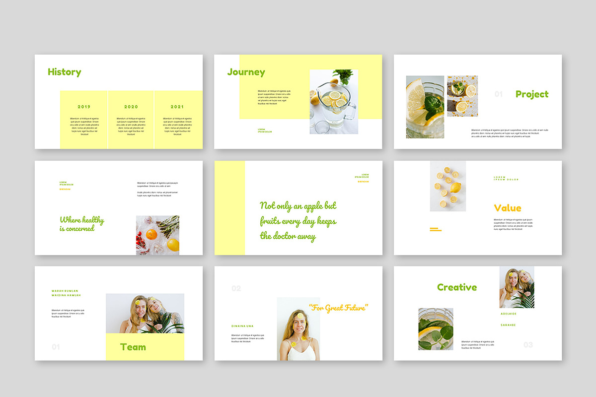 Fruta PowerPoint Presentation, a Presentation Template by Meknya (Photo 3 of 6)