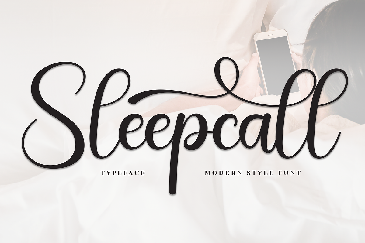 Sleepcall | Script Font, a Handwritten Font by Scratchones (Photo 1 of 9)