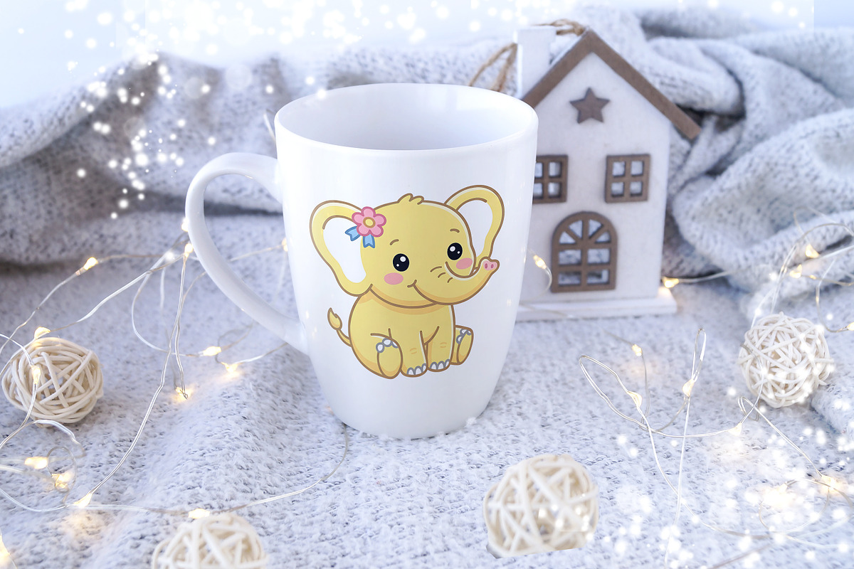 Cute Elephant Clipart, an Animal Illustration by Forhadx5 (Photo 8 of 10)