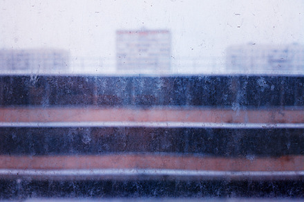 Abstract dirty window with geometry architecture background