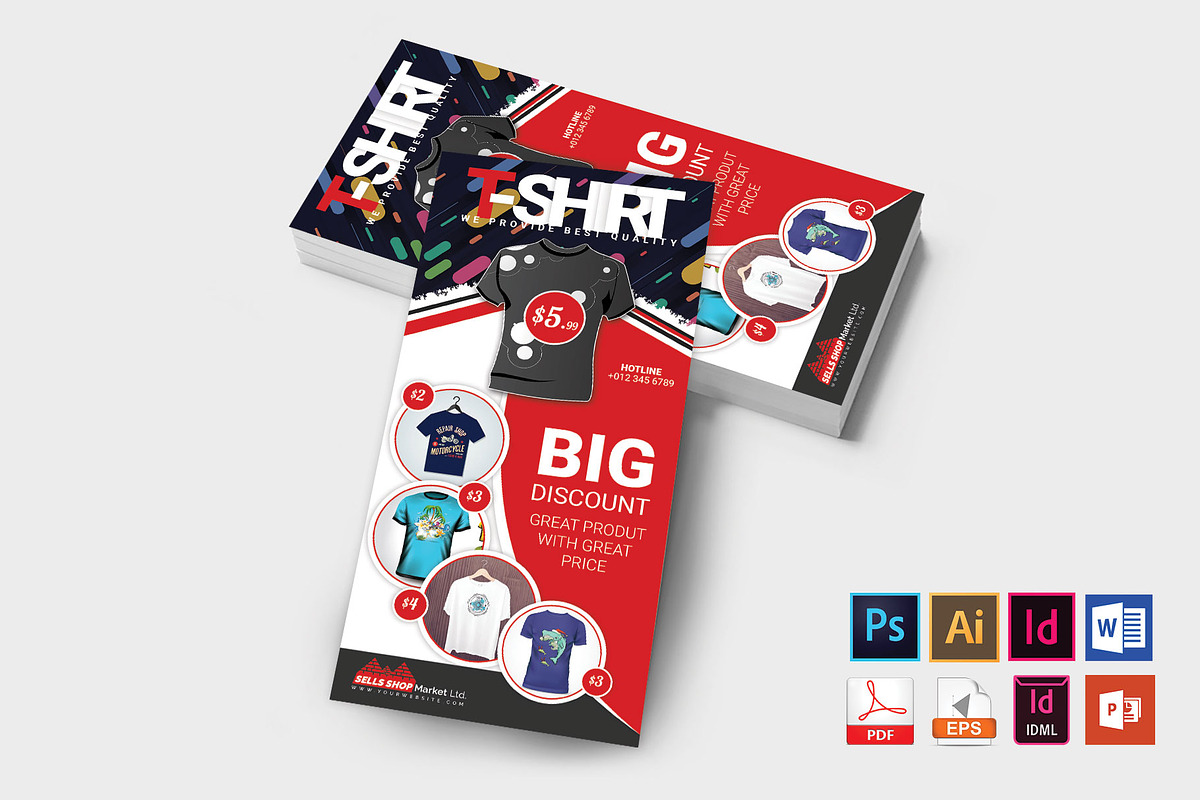 T-Shirt Shop DL Flyer Vol-1, a Flyer Template by Imagine Design Studio