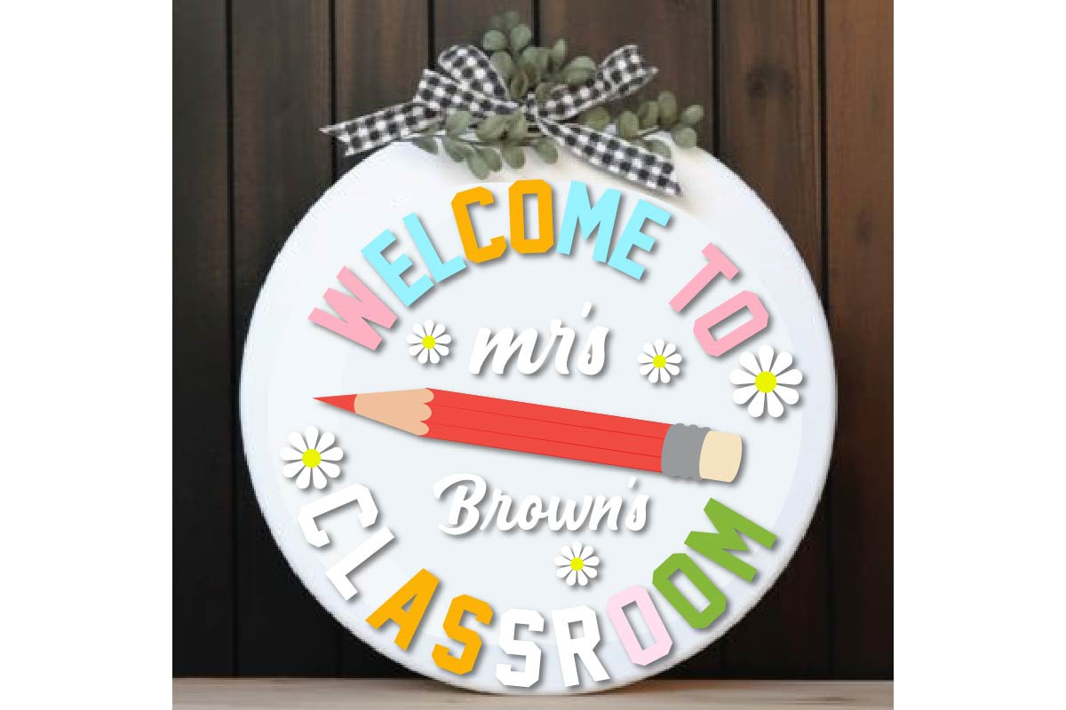 Classroom Welcome Door Sign Svg PNG, an Object Graphic by EllaMaiyaali (Photo 3 of 5)