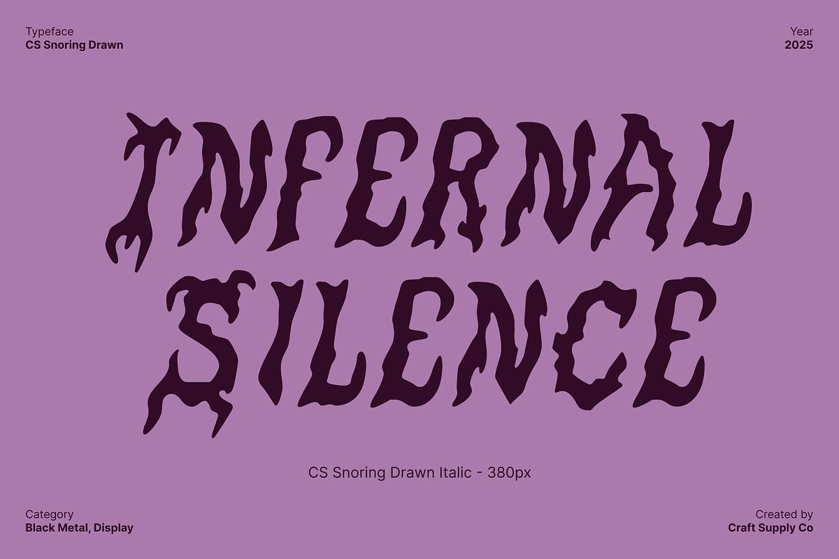 CS Snoring Drawn, a Blackletter Font by Craft Supply Co. (Photo 3 of 8)