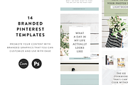 Magnolia Pinterest Templates, a Social Media Template by Coded Creative (Thumbnail 1 of 6)