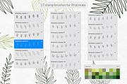 Greenery leaves stamps brushes, a Brush Add-On by Let's Art (Thumbnail 2 of 3)