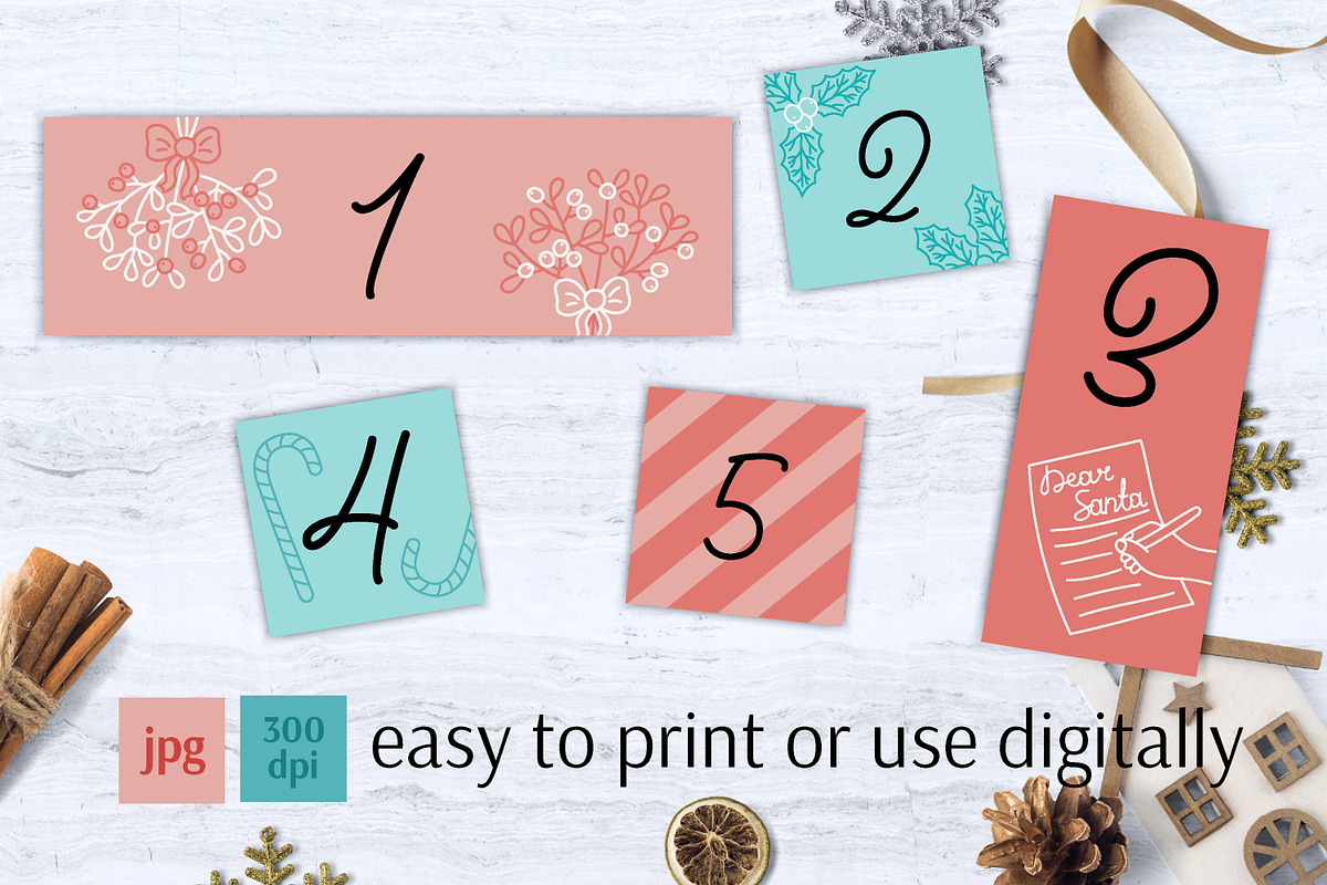 Xmas Advent Calendar | A4 Vertical, a Card Template by AnnaViolet_store (Photo 4 of 10)