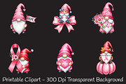 Breast Cancer Gnome Watercolor Png, an Illustration by RobertsArt (Thumbnail 5 of 7)