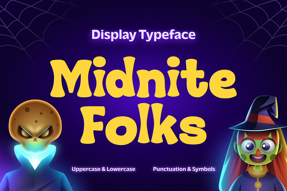 Midnite Folks - Display Font, a Font by Studio Moara (Photo 1 of 8)