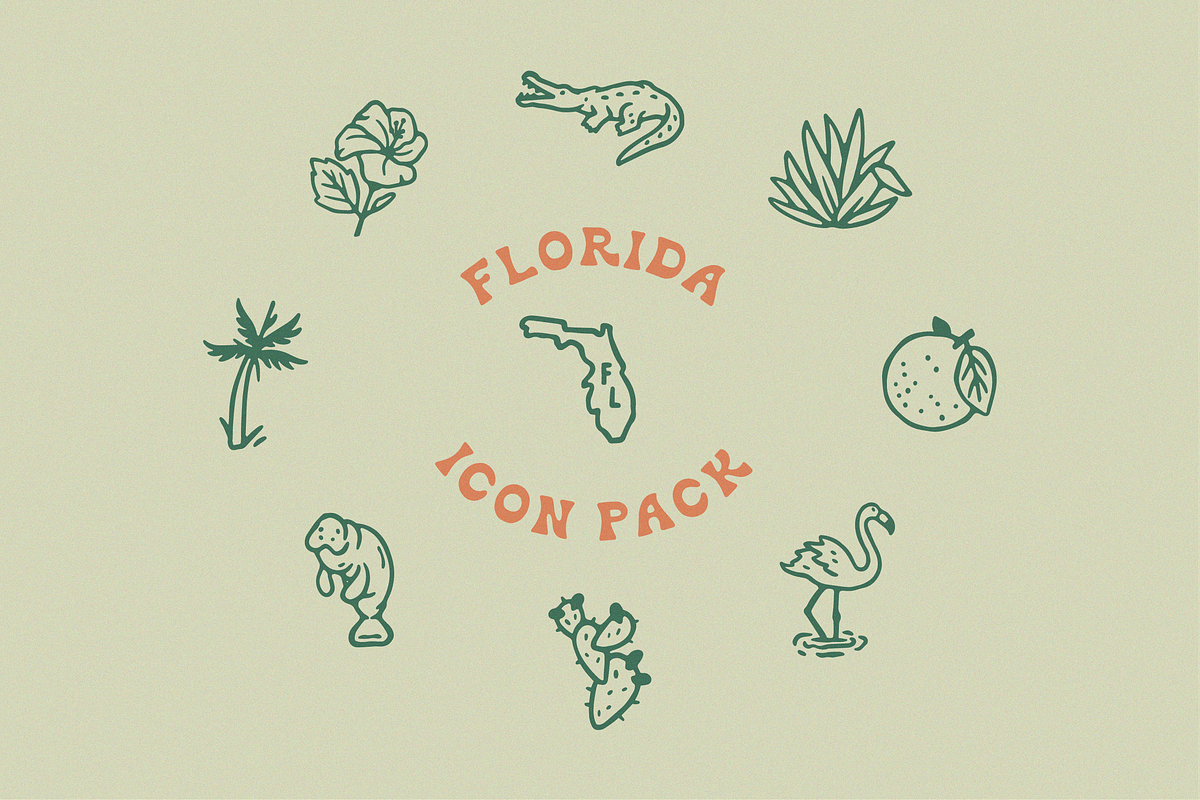 FLORIDA ICON PACK, an Outline Icon by Abby Leighton Studio (Photo 1 of 3)