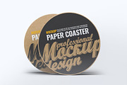Paper Coaster Mockup, an Advertising Mockup by Hubzway (Thumbnail 1 of 9)