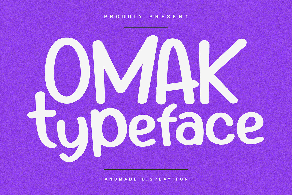 Omak Handmade Display Font, a Handwritten Font by Maulana Creative
