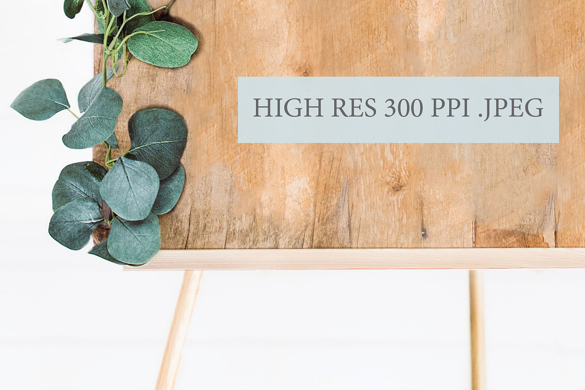 Easel Wood Sign Mockup - Eucalyptus, a Product Mockup by Harbor Design Co (Photo 2 of 2)