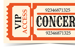 concert ticket with VIP access, a Finance Illustration by JYa_Design