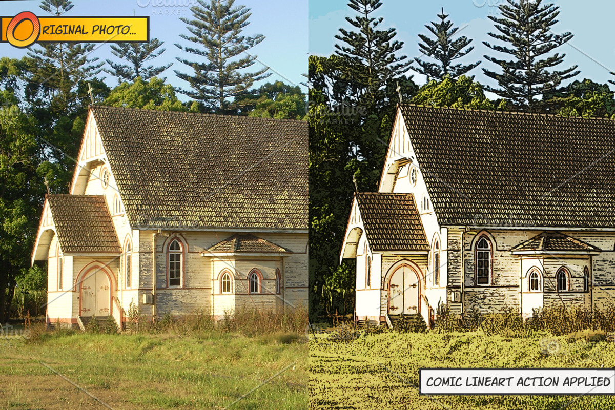 Comic LineArt Actions, an Action Add-On by WhiteSpace Design Studio (Photo 5 of 5)