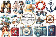 Cruise Adventure Summer Clipart, an Illustration by OK Design (Thumbnail 1 of 5)