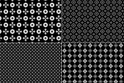 Seamless Black Bandana Patterns, a Pattern Graphic by Melissa Held Designs (Thumbnail 3 of 4)