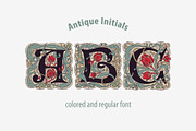 Antique Initials font, a Blackletter Font by kaer_shop (Thumbnail 1 of 13)