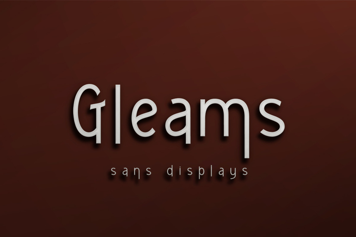 Gleams sans display, a Sans Serif Font by Alandya TypeFoundry (Photo 1 of 8)
