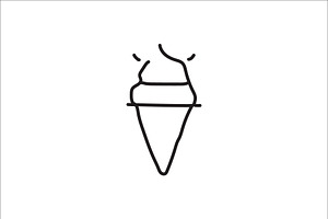 Ice cream, an Outline Icon by Vectorium Studio