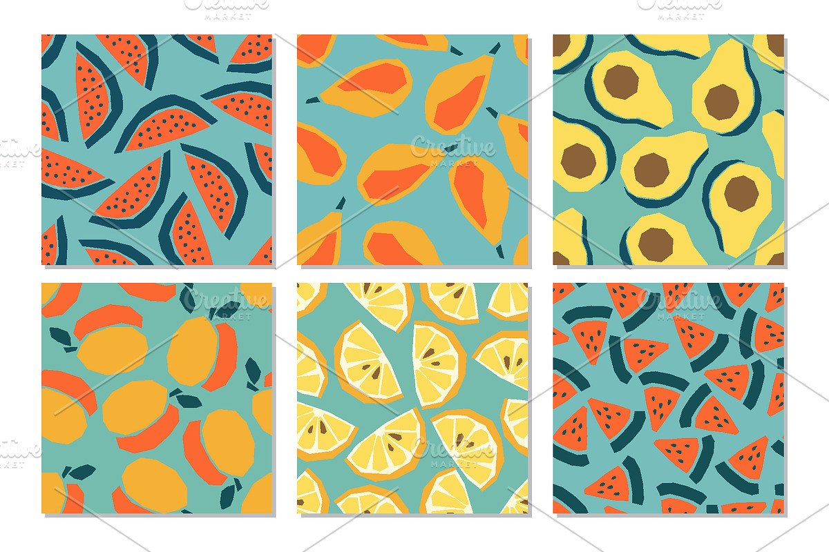 Modern Fruit Seamless Pattern Bundle, a Pattern Graphic by C Design Studio (Photo 21 of 24)