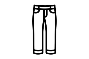 Jean garment black icon, an Outline Icon by Creative priyanka