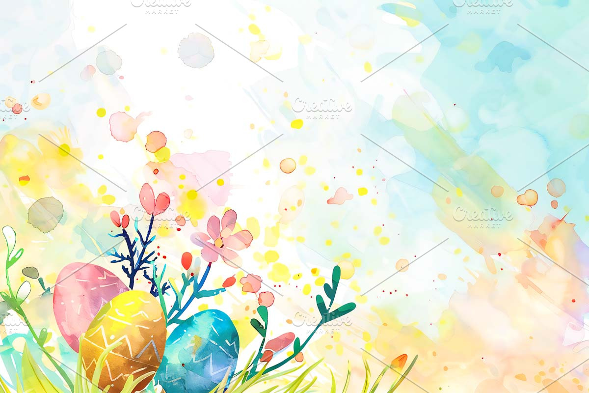 Watercolour easter papers bundle, an Illustration by VetalStock (Photo 7 of 8)