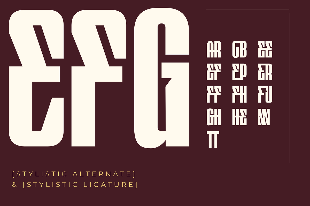 Ermago Display - Modern Extrude Logo, a Sans Serif Font by Nirmana Visual (Photo 2 of 14)