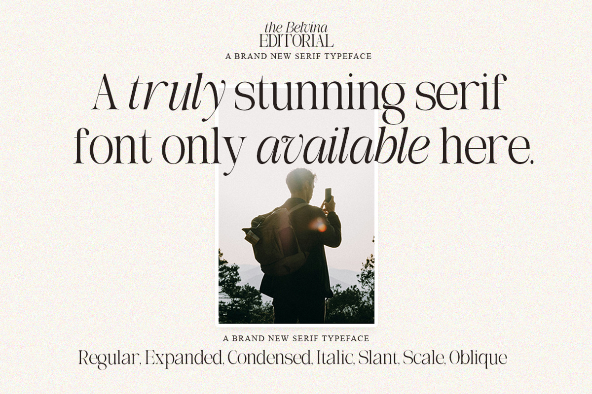 The Belvina Editorial 13 Font Style, a Serif Font by IM Studio (Photo 5 of 14)