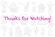 Cute Potted Flowers Pastel Clipart, a Decorative Illustration by RabbitAndPencil (Thumbnail 5 of 5)