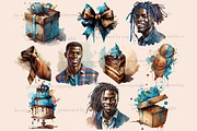 Happy Birthday Clipart, a Person Illustration by GlamArtZhanna (Thumbnail 3 of 5)