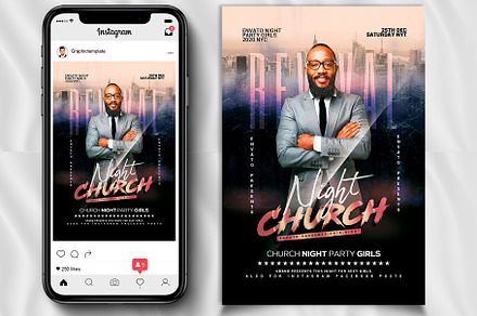 Church Flyer Template, a Flyer Template by Design Up