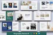 Biography Research Presentation, a Presentation Template by BumbleGraph Studio (Thumbnail 1 of 4)
