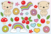 Cute bears - element & pattern, an Animal Illustration by My Sweet Dreams (Thumbnail 1 of 3)