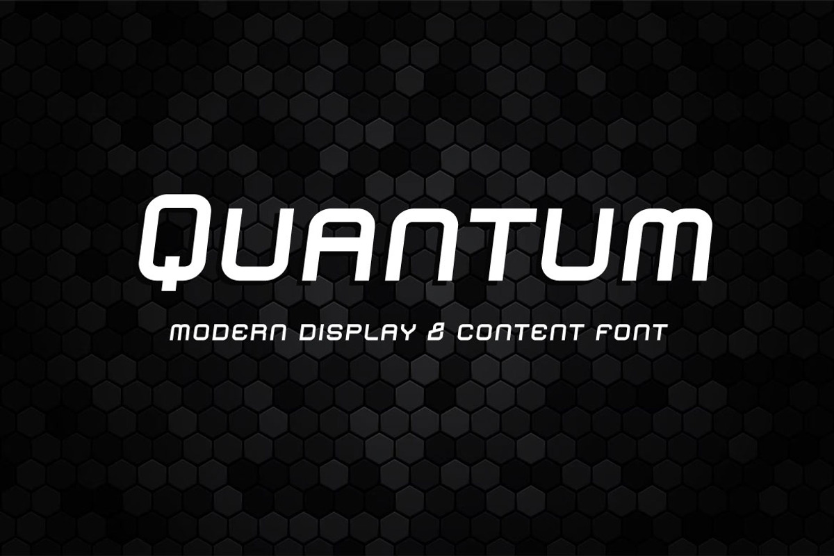 Quantum - Modern Display Font, a Sans Serif Font by Mightyfire (Photo 1 of 4)