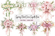 Spring Floral Cross Coquette, a Seasonal Illustration by DreamArtGraphic (Thumbnail 1 of 4)