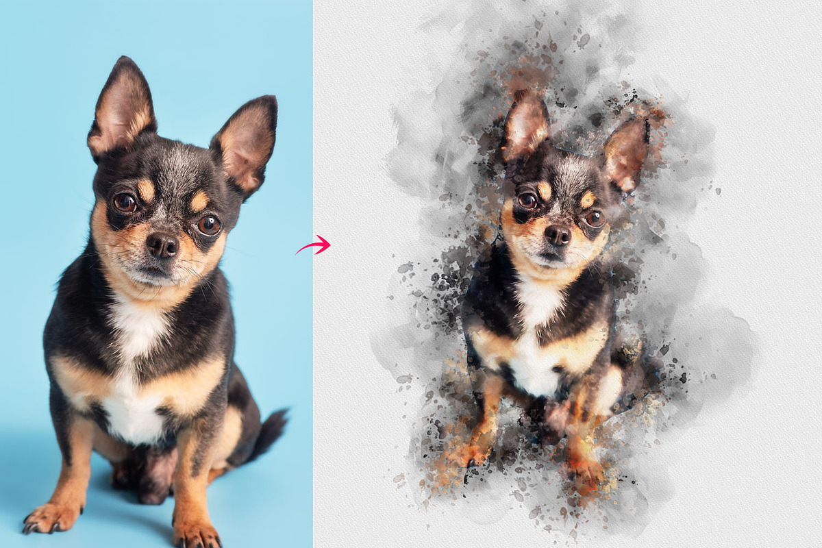 Dog Watercolor Painting, an Action Add-On by MRI STUDIO (Photo 3 of 18)