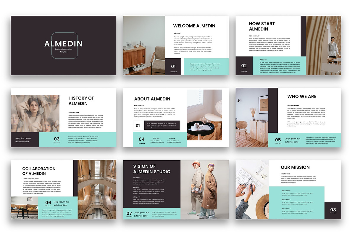 Almedin – Business Google Slide, a Presentation Template by kreatifreya (Photo 2 of 5)