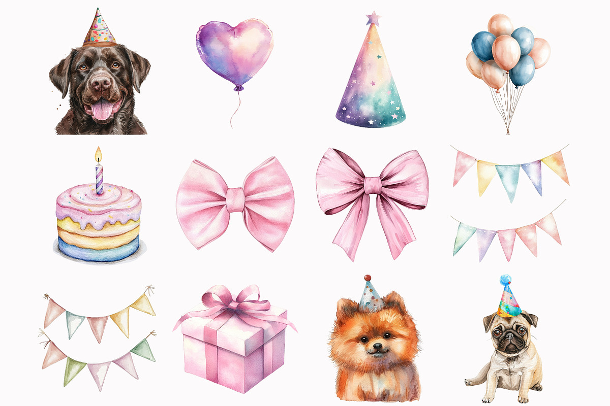 Watercolor Dog Breeds Clipart, an Illustration by Design Market (Photo 3 of 5)