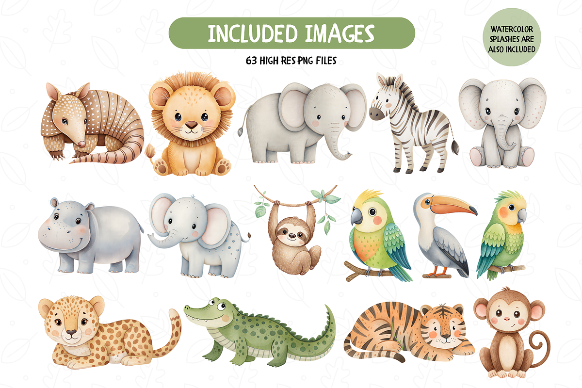 Little Safari Clipart Set, an Illustration by TatiMockup (Photo 3 of 7)