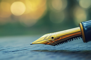 Close up of fountain pen nib, a Business Photo by MistyDay