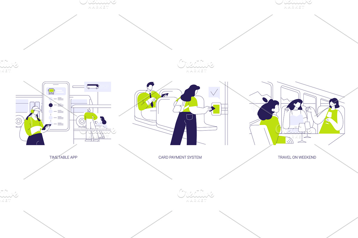 Public transport trip abstract, a Technology Illustration by Visual Generation