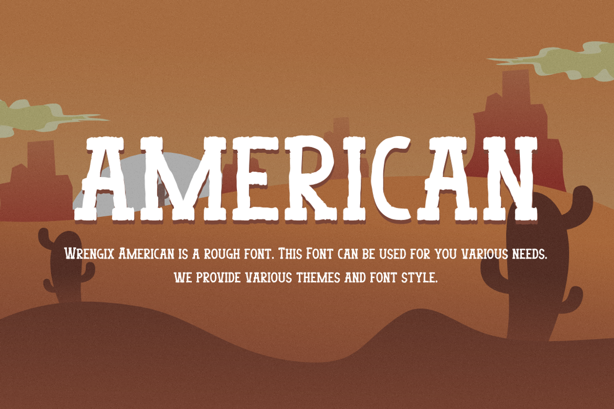 Wrengix American - Western Font, a Slab Serif Font by Iqsiart Studio (Photo 5 of 6)