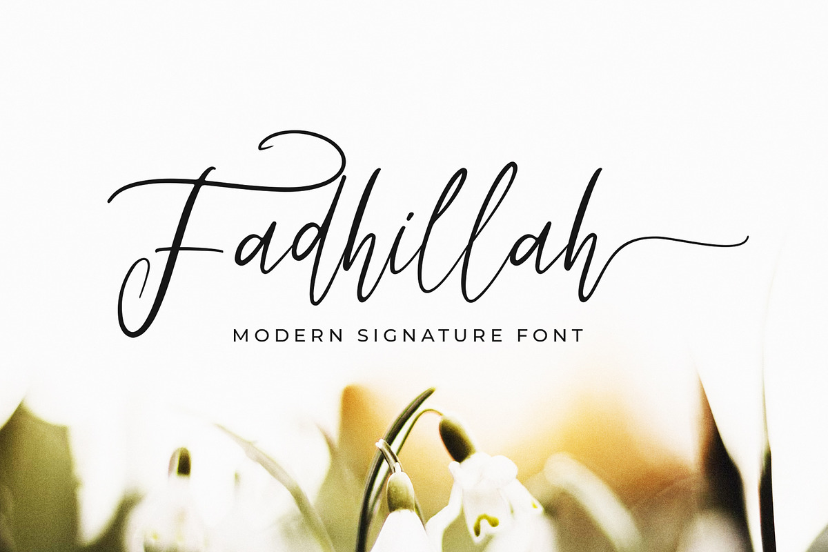 Fadhillah Signature, a Script Font by Gatype (Photo 1 of 7)