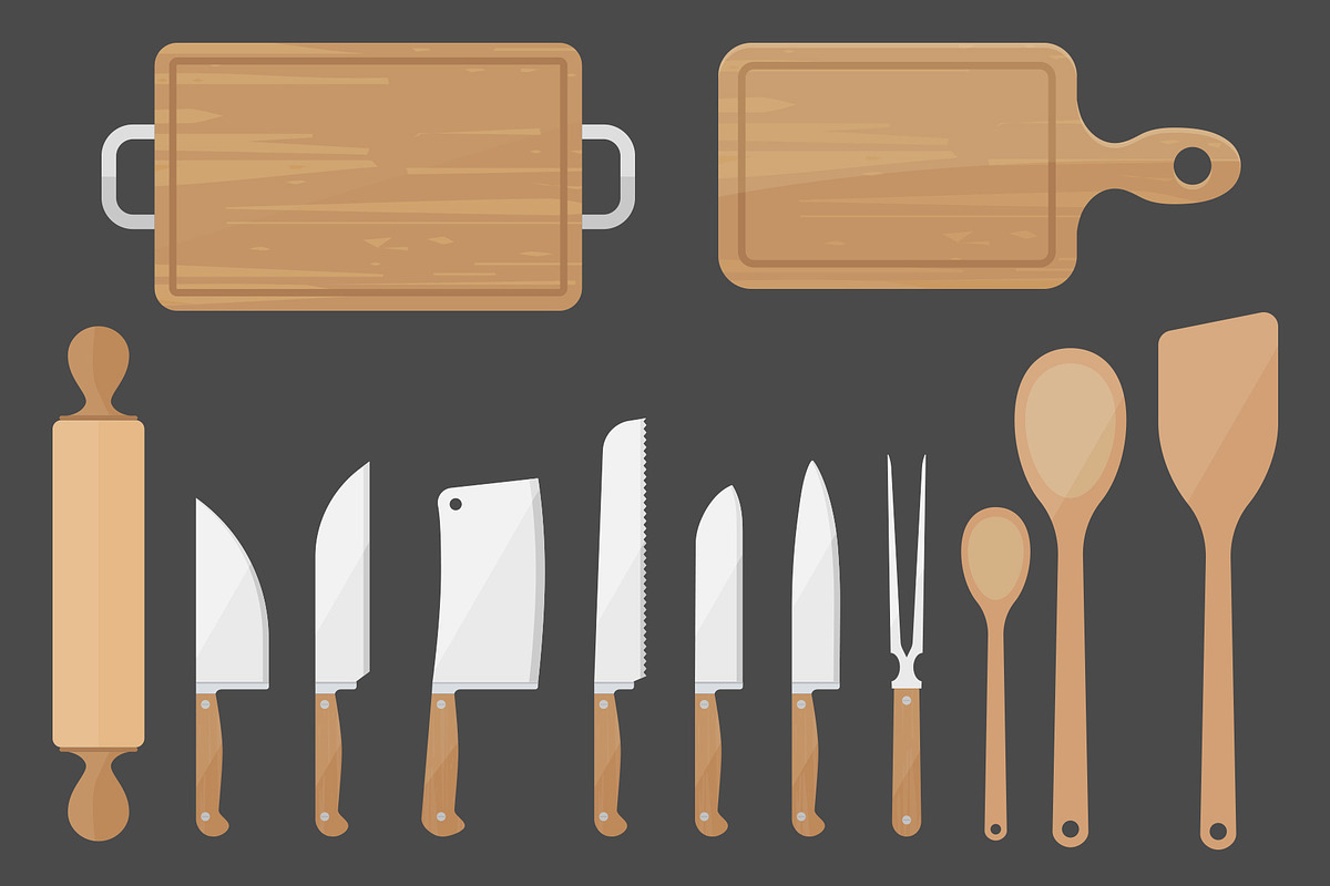 31 Kitchen Utensils Vector, an Object Graphic by Cubicthemes (Photo 2 of 3)