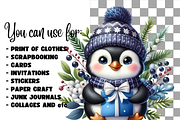 Winter penguin Christmas penguin, an Animal Illustration by AnetArtStore (Thumbnail 5 of 7)