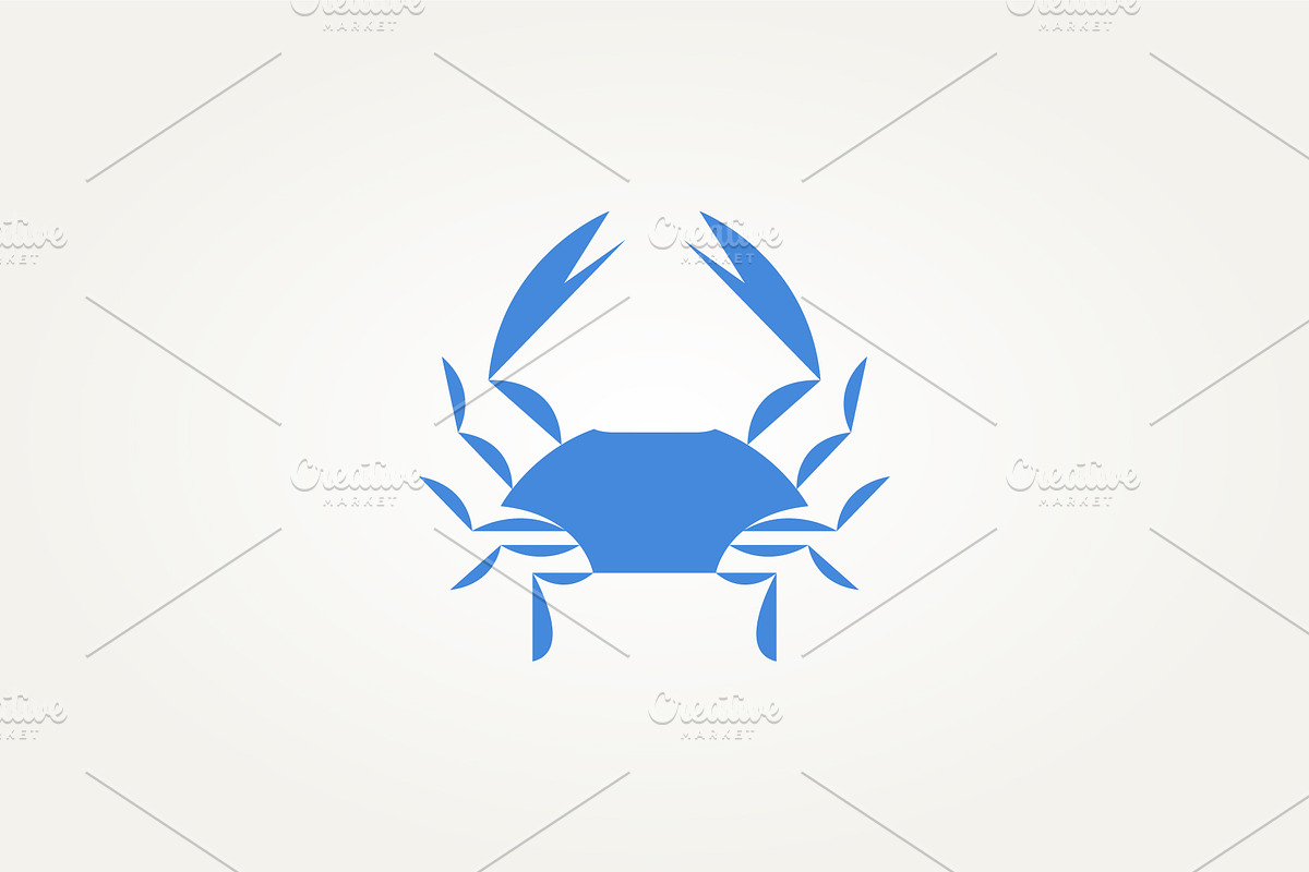isolated blue crab silhouette logo, a Branding & Logo Template by Blazybone